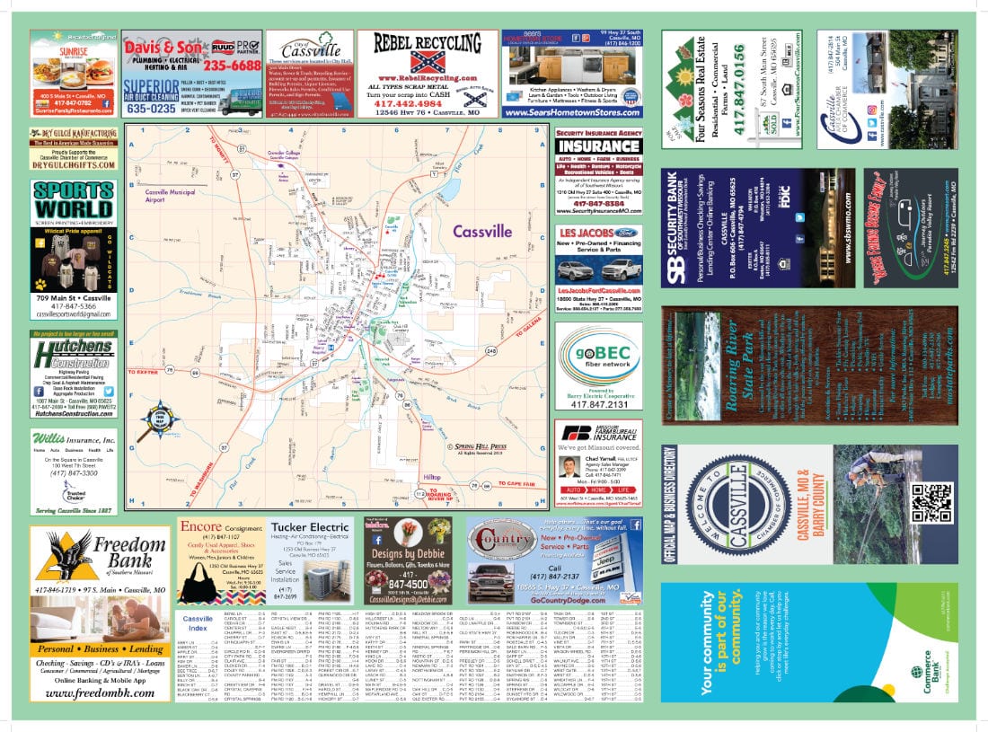 Cassville, MO Chamber of Commerce Missouri Spring Hill Press