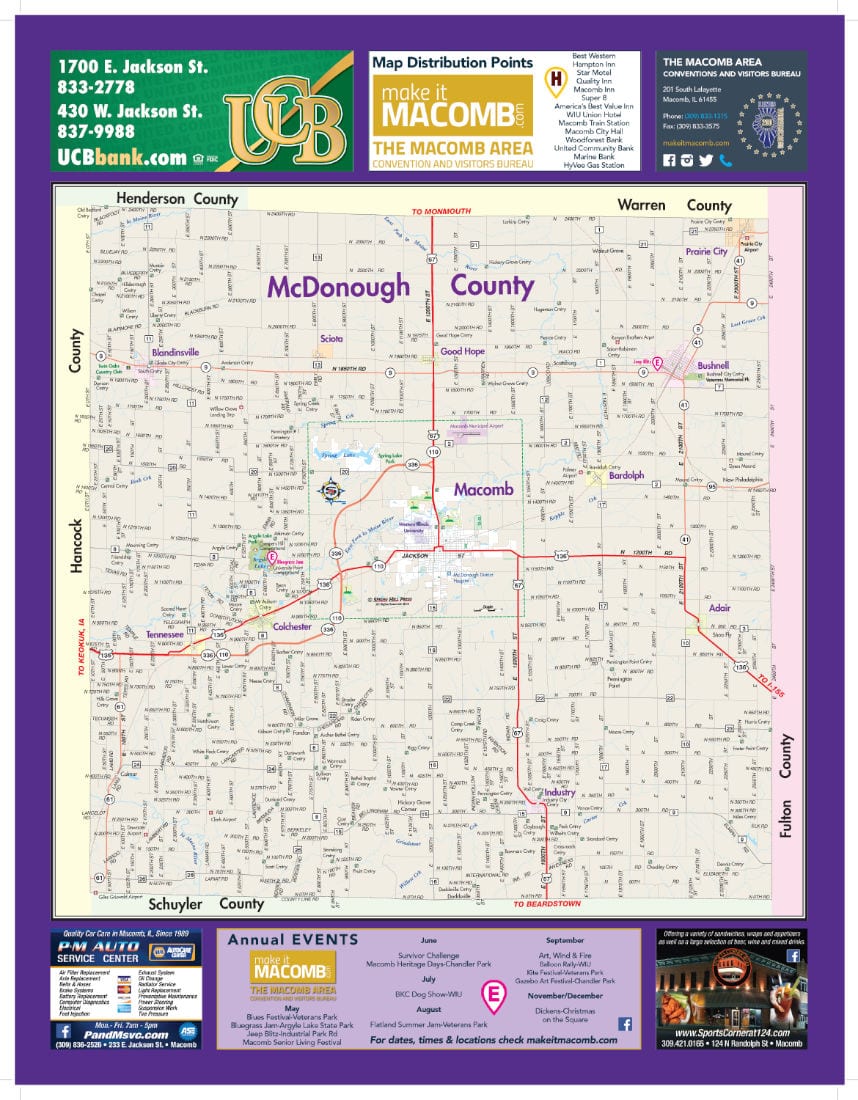 Macomb IL Convention Visitors Bureau Illinois Spring Hill Press   MCDONOUGH CO 2018 City 